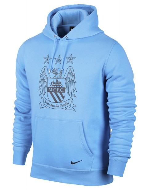13-14 Manchester City Blue Hoody Sweater - Click Image to Close